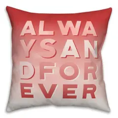 Always Forever Watercolor 16" x 16" Throw Pillow