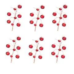 Red Sleigh Bell Spray, 6ct.