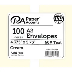 PA Paper&trade; Accents Envelopes, 4.38" x 5.75" Cream