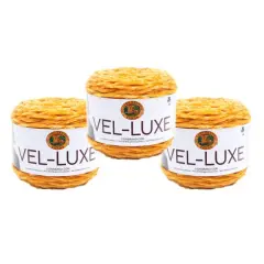 3 Pack Lion Brand&reg; Vel-Luxe Yarn Marigold