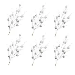 Frosted White Pinecone Twig Sprays, 6ct.