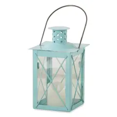 Kate Aspen&reg; Medium Luminous Blue Lantern Tea Light Holder