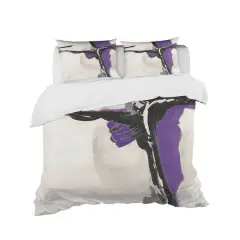 Designart 'Glam Cerulean I' Geometric Bedding Set - Duvet Cover & Shams