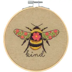 Dimensions&reg; 6'' Bee Kind Embroidery Kit