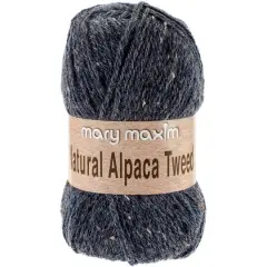 Mary Maxim Natural Alpaca Tweed Yarn Blue Stone