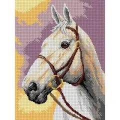 Orchidea Gobelin White Horse Halfstitch Canvas