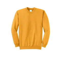 Port & Company&reg; Brights Core Fleece Crewneck Sweatshirt Gold