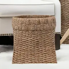 Hello Honey&reg; Natural Handwoven Braided Bankuan Seagrass Basket