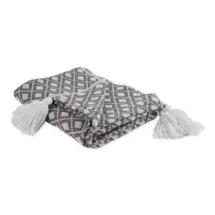 DII&reg; Diamond Lattice Throw Gray