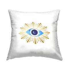 Stupell Industries Evil Eye Radiant Abstract Shapes Crescent Moon Throw Pillow 18" x 18"