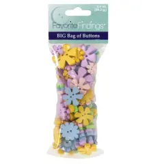 Favorite Findings&trade; Pastel Flower Button Mix