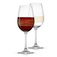 JoyJolt&reg; Golden Royale 17oz. Crystal Red Wine Glasses, 2ct.