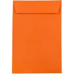 JAM Paper 6" x 9" Orange Open End Catalog Colored Envelopes, 50ct.