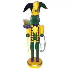 Santa's Workshop 15.5" Mardi Gras Gator Nutcracker