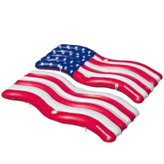 Swimline 6ft. American Flag Patriotic Inflatable Swimming Pool Floats, 2ct.