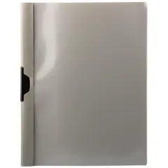 JAM Paper 9" x 12" Plastic Report Cover with Slide Lock Clip, 20ct. Gray