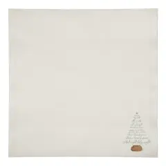 Silent Night Tree 10" x 10" Cotton Twill Napkin