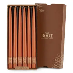 Root Candles 12" Dipped Taper Dinner Candles, 12ct. Rust