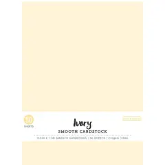 Colorbok&reg; Ivory 8.5" x 11" Smooth Cardstock, 50 Sheets