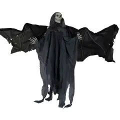 50" LED Lighted & Animated Winged Grim Reaper Halloween Decoration