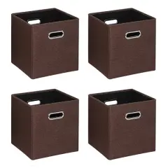 SunnyPoint 13" Storage Bin, 4ct. Light Brown