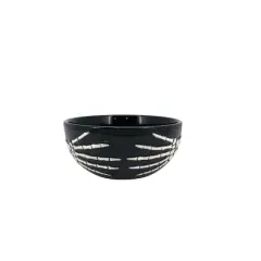 8.5" Black Skeleton Hands Bowl by Makery&trade;