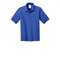 Port & Company&reg; Youth Core Blend Jersey Knit Polo Royal