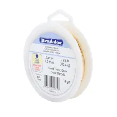 Beadalon&reg; 18 Gauge Gold Round German Style Wire