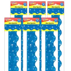 Trend Enterprises&reg; Terrific Trimmers&reg; Sparkle Borders, 195ft. Blue