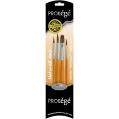 Prot&eacute;g&eacute; Natural Hair Short Handle 4 Piece Brush Set