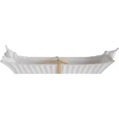 Hello Honey&reg; 15.5" Long White Ceramic Cracker Dish with Two Birds