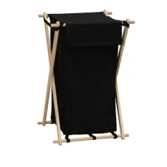 Household Essentials X-Frame Laundry Hamper Black