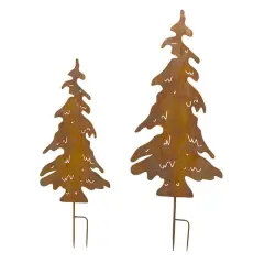 Gold Iron Tree Stakes Set, 42.5" & 54"