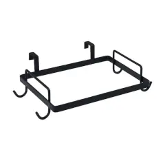 Household Essentials Metal Over the Door Trash Bag Holder Black