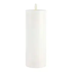 3" x 8" Moving Flame LED Wax Pillar Candle by Ashland&reg; White