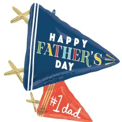 SuperShape&reg; 28" Father's Day Varsity Pennant Foil Balloon