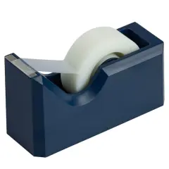 JAM Paper Colorful Desk Tape Dispensers Navy Blue