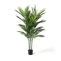 Glitzhome&reg; 5ft. Potted Faux Palm Tree