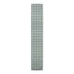 72" Sage Hand Grid Poly Twill Table Runner