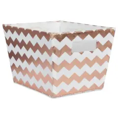 Polyester Chevron Trapezoid Bin Copper