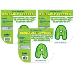 Eureka&reg; A Sharp Bunch 4" Cactus Reusable Punch-Out Letters, 3 Packs of 178