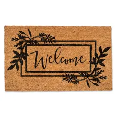 Welcome Floral Border Doormat