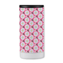 12oz. Pink Mod Flower Pattern Koozie