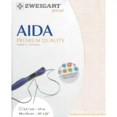 Zweigart&reg; Stern-Aida 14 Count Pre-Cut Fabric Light Pink