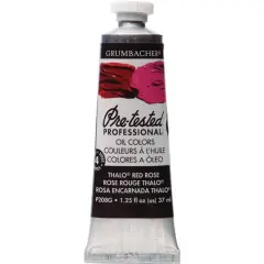 Grumbacher&reg; Pre-Tested Professional&reg; Oil Color Paint, 37mL Thalo Red Rose