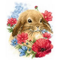 RIOLIS Bunny In Flowers Counted Cross Stitch Kit