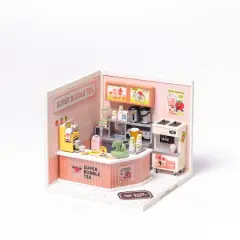 Rolife&reg; Super Creator Double Joy Bubble Tea DIY Miniature Kit