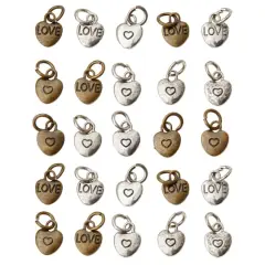 Metal Heart-Shaped Charm Set by Bead Landing&trade;