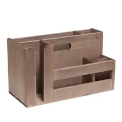 Elegant Designs Wood Caddy Organizer Natural Wood