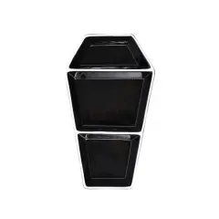 12" Black Coffin 3-Section Ceramic Platter by Ashland&reg;